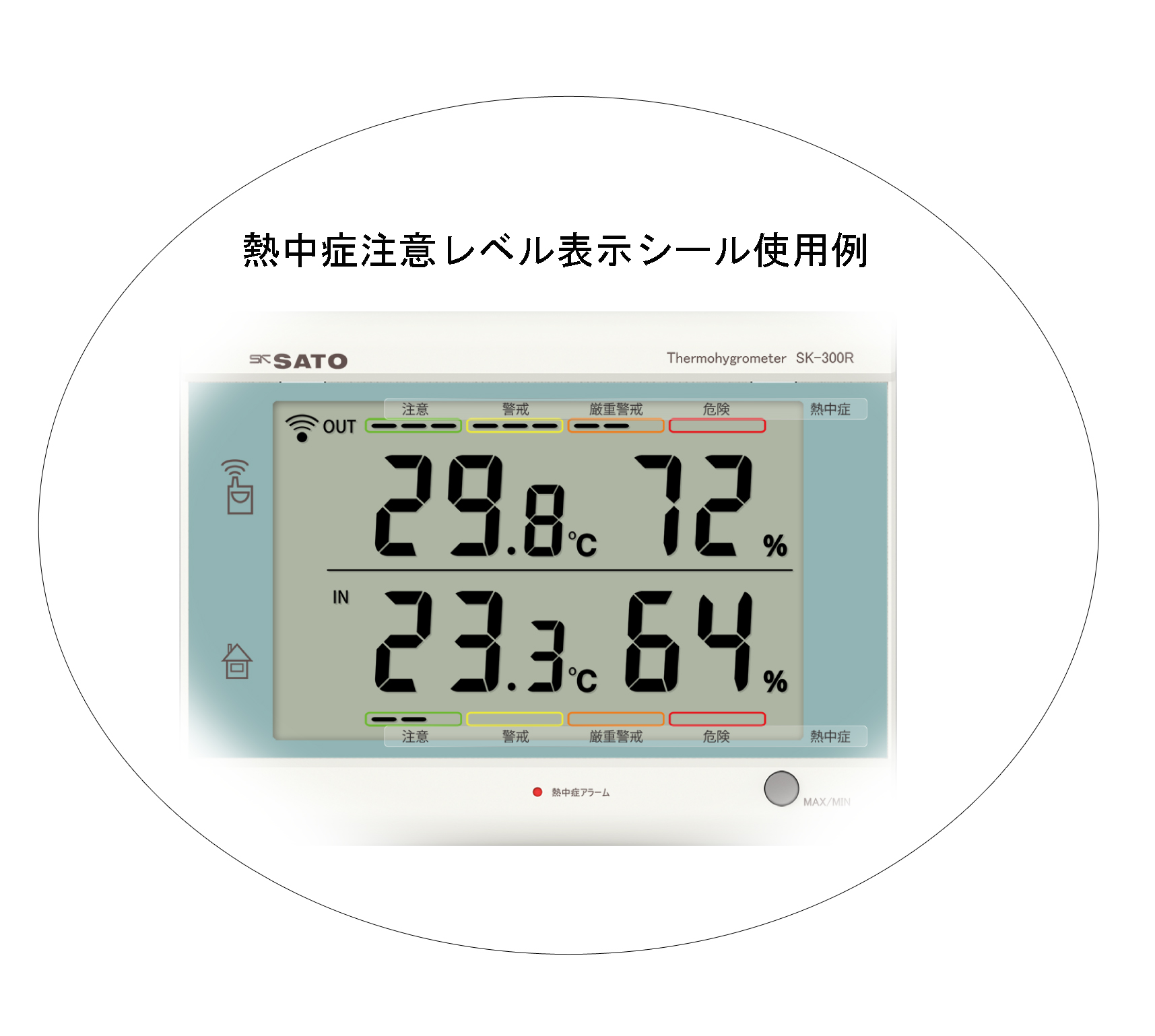 日本佐藤sksato无线电温湿度计SK-300R-日本佐藤