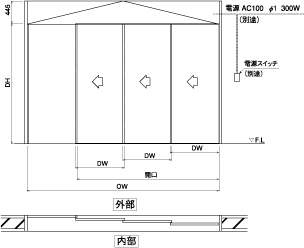 日本北阳双滑动式自动门ADL-SX-日本北阳