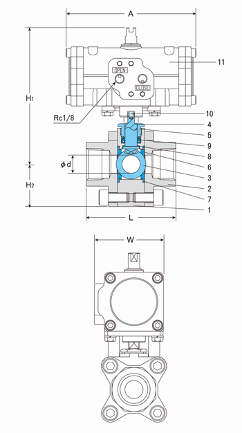 日本京滨气动球阀|双作用TX+SKL系列-日本京滨