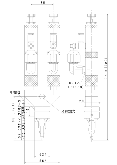 日本技研液体分配阀Valpet STU-107DNL-日本技研