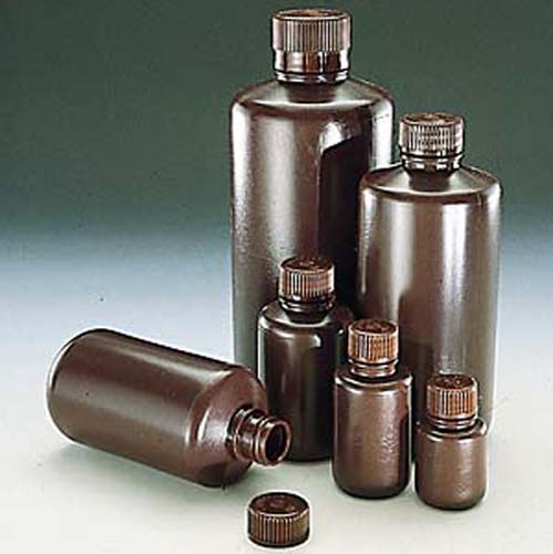 Nalgene耐洁 窄口瓶 2004-0016（瓶身HDPE材料，瓶盖PP材料 琥珀色）