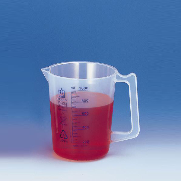 Brand普兰德 量杯 刻度烧杯 PP材质 蓝色刻度 500ml （40454）