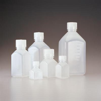 Nalgene耐洁 窄口方瓶 2016-1000(瓶身PP材料,瓶盖PP材料)