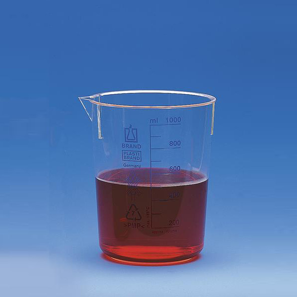 Brand普兰德 烧杯 低型 PMP材质 蓝色刻度 2000ml （89364）