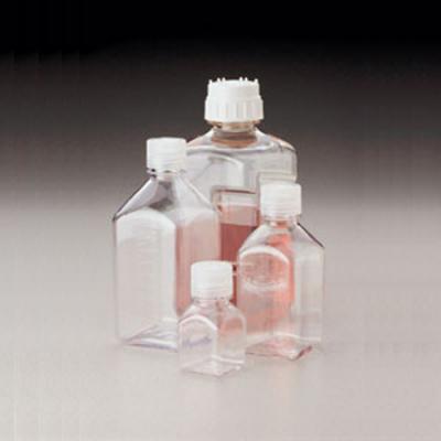 Nalgene耐洁 透明窄口方瓶 2015-0500（瓶身PC材料，瓶盖PP材料）