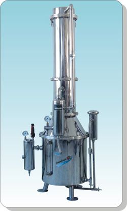 三申 不锈钢塔式蒸汽重蒸馏水器  TZ400