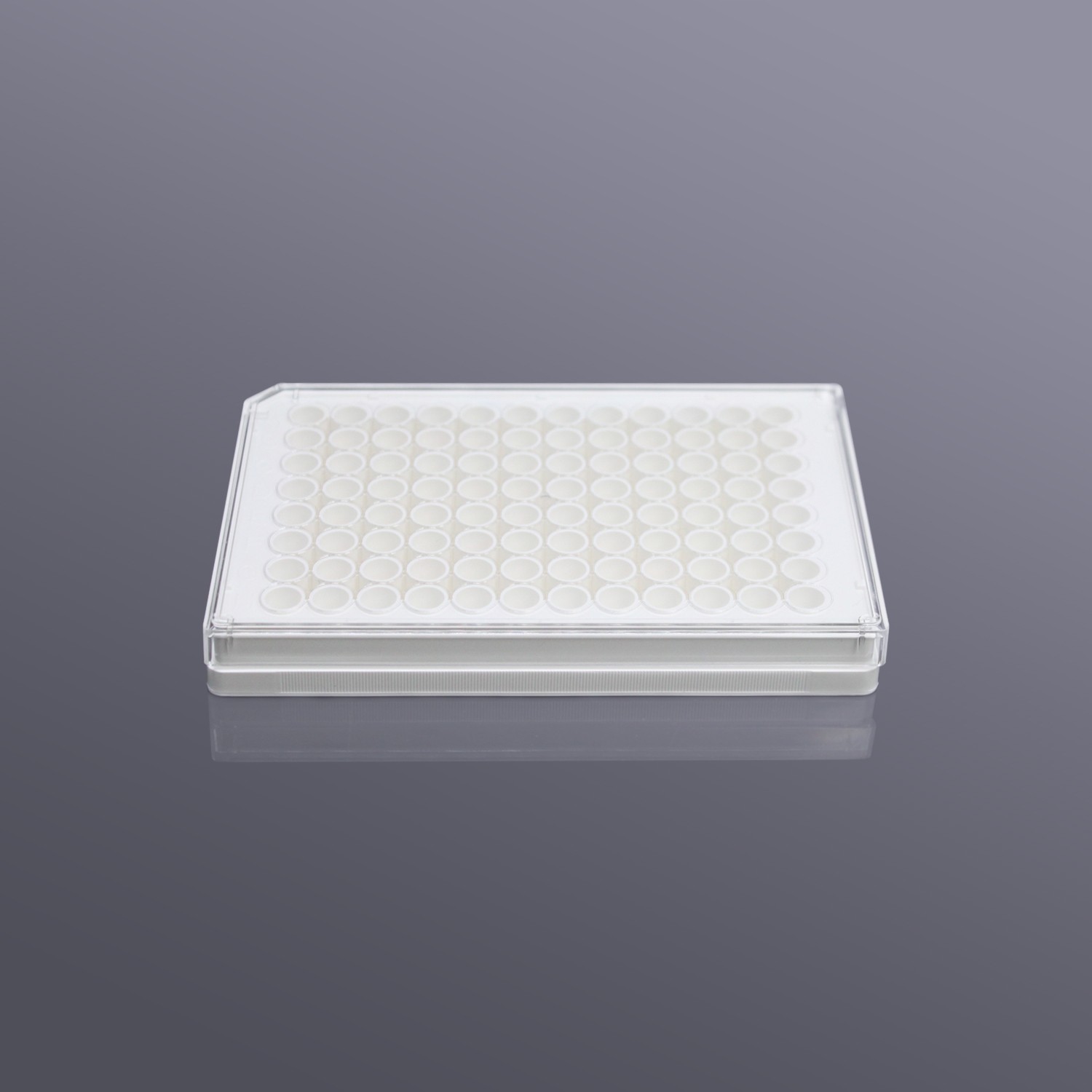 96孔细胞培养板 独立包装 (白底透明盖)