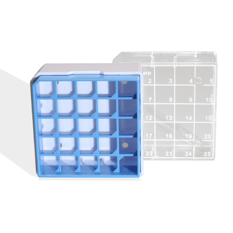 2ml塑料冻存盒PC淡蓝色(PC,透明）