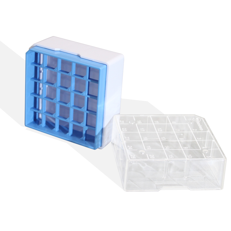 2ml塑料冻存盒PC淡蓝色(PC,透明）