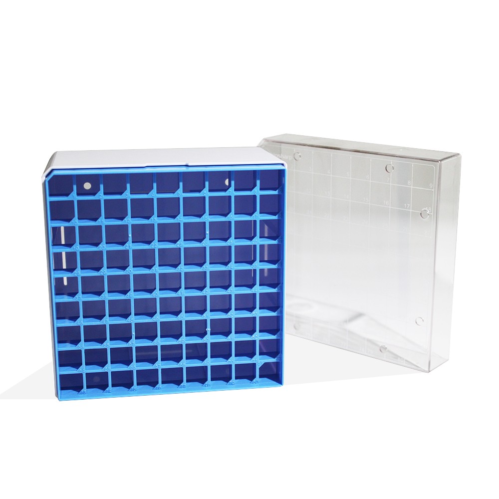 5ml塑料冻存盒PC淡蓝色(PC,透明）