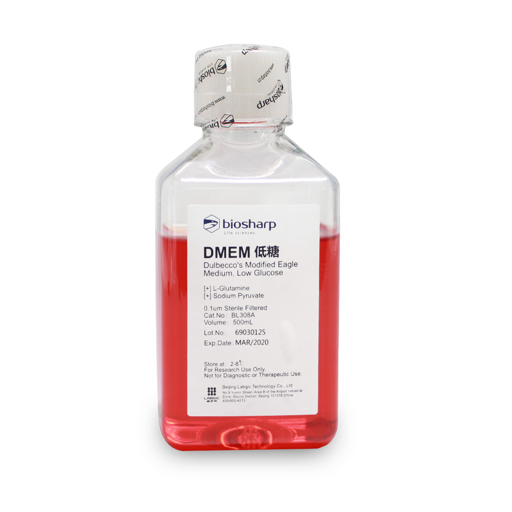 DMEM低糖液体培养基（含丙酮酸钠，不含HEPES）