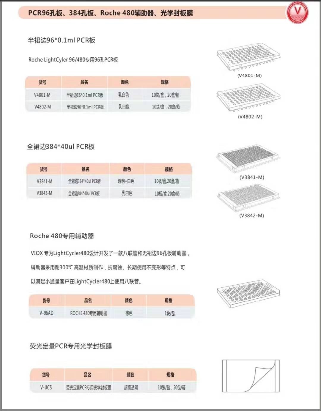 荧光定量PCR384孔板V3841-M