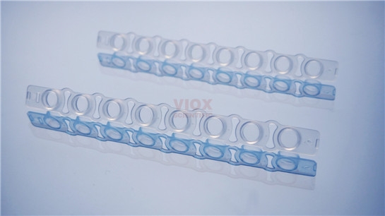 0.1ml透明PCR8联管,光学八联盖V1082-C