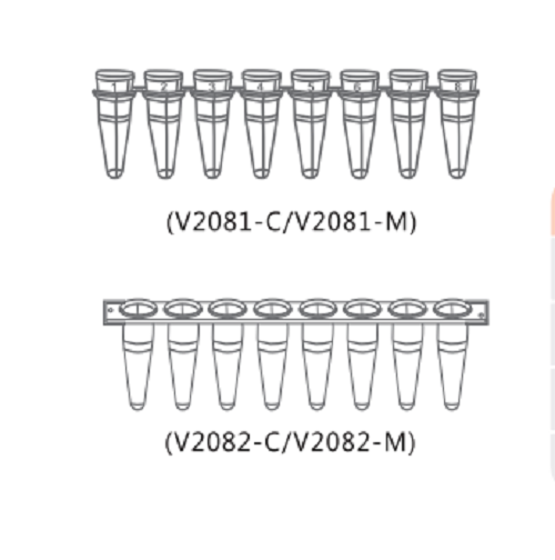 0.1ml8联排管含光学平盖荧光定量管120条/盒V1082-C