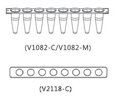 核酸检测试剂耗材-PCR管/PCR八联管带盖V1082-C