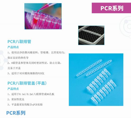 国产八连排管 0.2ML透明PCR管含光学平盖