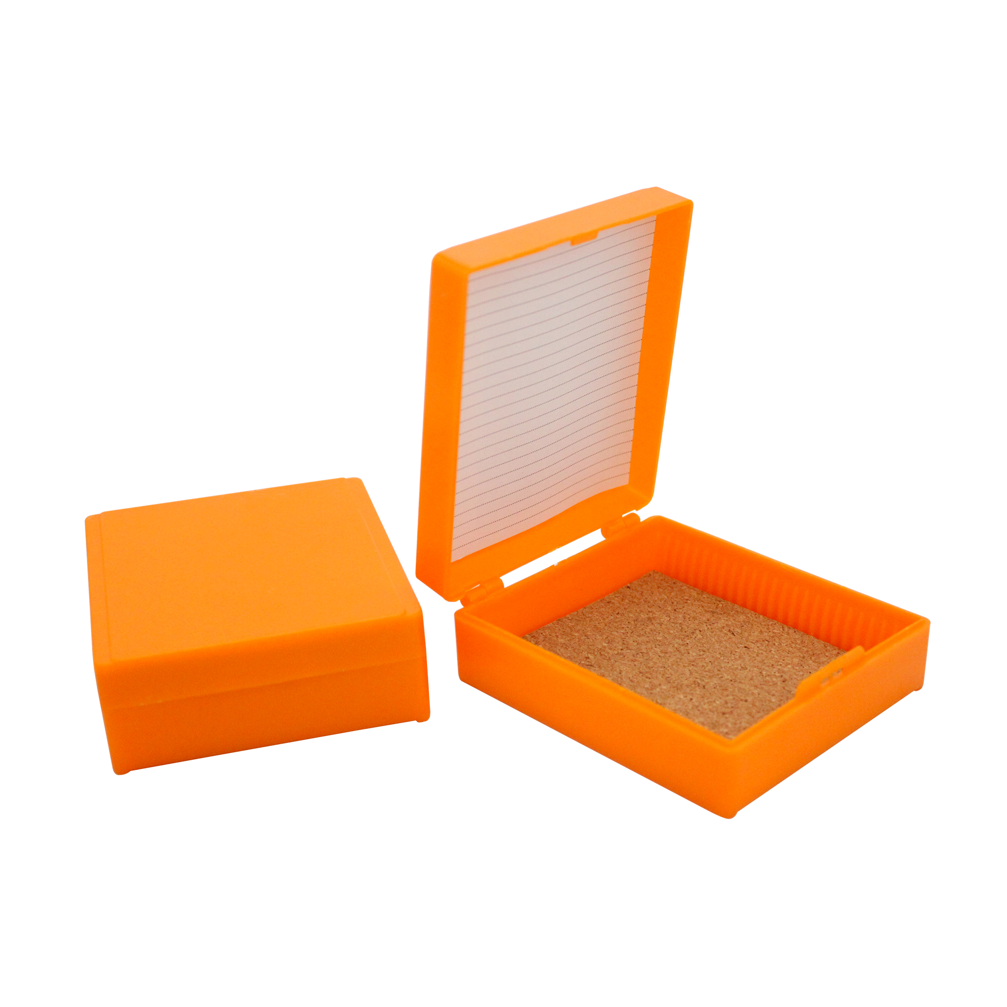 25片装载玻片存储盒,橘色