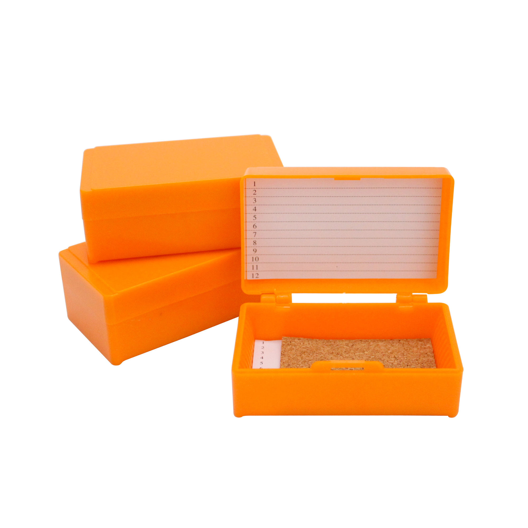 12片装载玻片存储盒,橘色